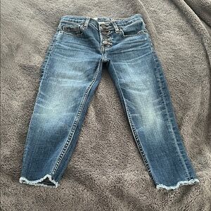 GAP Girls Cropped Ankle Jeans - Faded Blue